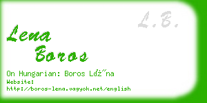 lena boros business card